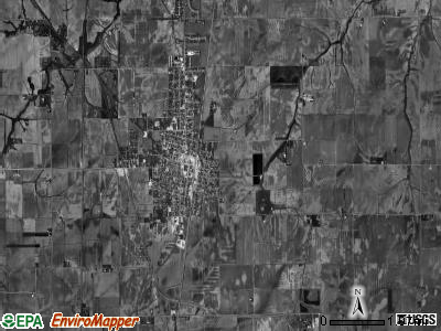 Virden township, Illinois satellite photo by USGS