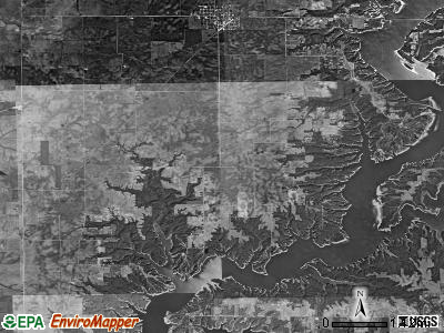 Okaw township, Illinois satellite photo by USGS