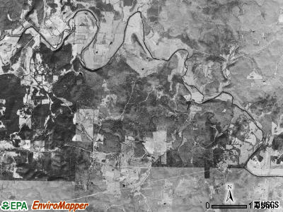 Strawberry township, Arkansas satellite photo by USGS