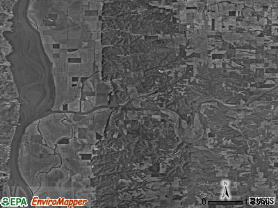 Woodville township, Illinois satellite photo by USGS