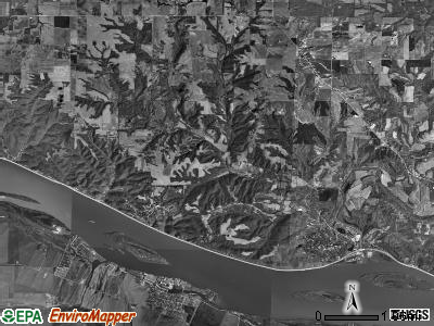 Elsah township, Illinois satellite photo by USGS