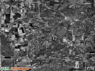 Pin Oak township, Illinois satellite photo by USGS