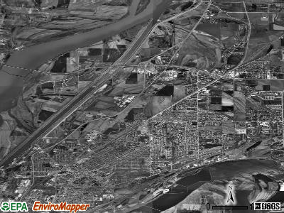Granite City township, Illinois satellite photo by USGS