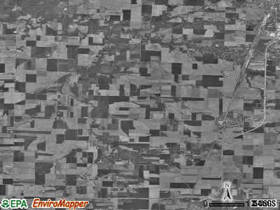 Irvington township, Illinois satellite photo by USGS