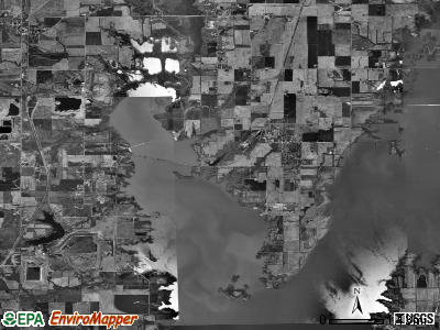 Elk Prairie township, Illinois satellite photo by USGS