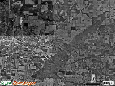 Benton township, Illinois satellite photo by USGS
