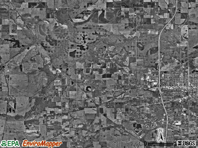 Denning township, Illinois satellite photo by USGS