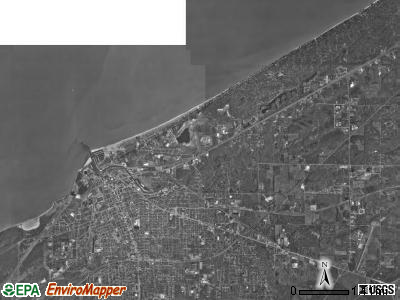 Michigan township, Indiana satellite photo by USGS