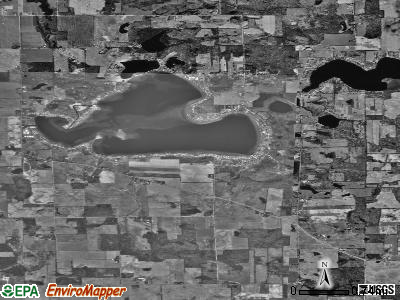 Clear Lake township, Indiana satellite photo by USGS
