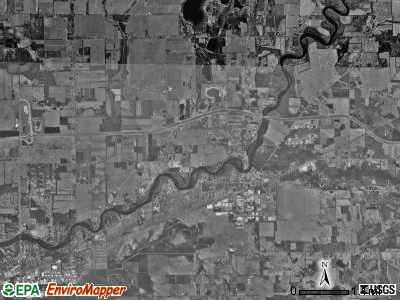 Washington township, Indiana satellite photo by USGS