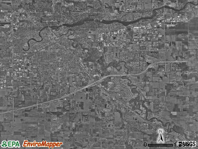 Concord township, Indiana satellite photo by USGS