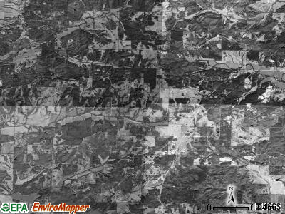 Poland township, Arkansas satellite photo by USGS