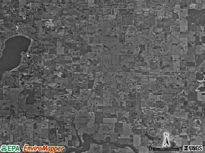 North Bend township, Indiana satellite photo by USGS