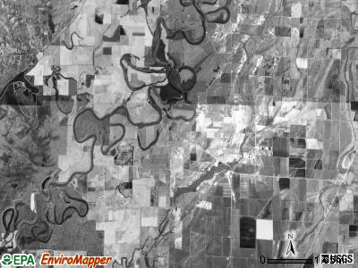 Lawrence township, Arkansas satellite photo by USGS