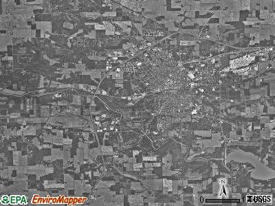 Huntington township, Indiana satellite photo by USGS