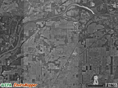 Clinton township, Indiana satellite photo by USGS