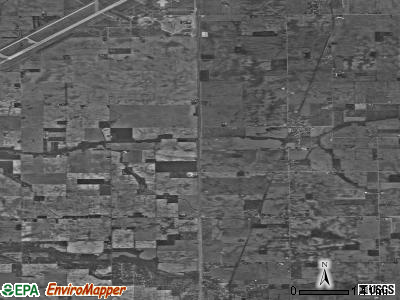 Deer Creek township, Indiana satellite photo by USGS