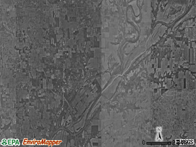 Tippecanoe township, Indiana satellite photo by USGS