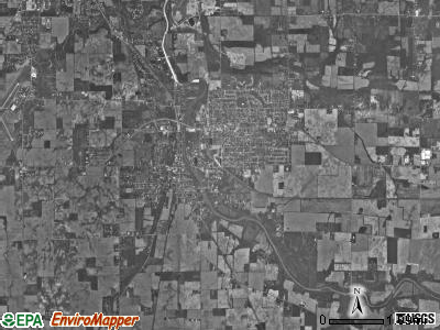 Mill township, Indiana satellite photo by USGS