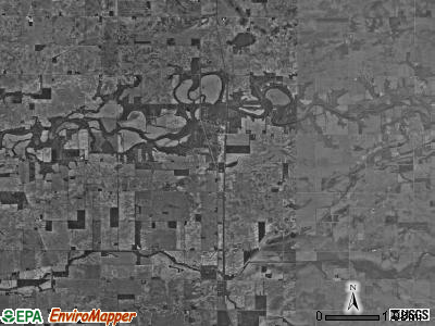 Democrat township, Indiana satellite photo by USGS