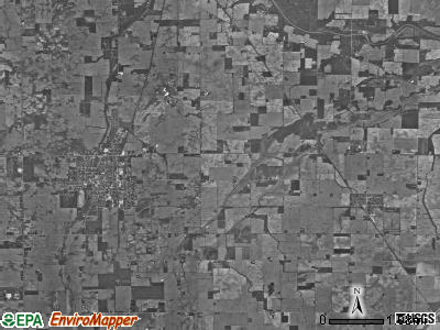 Fairmount township, Indiana satellite photo by USGS