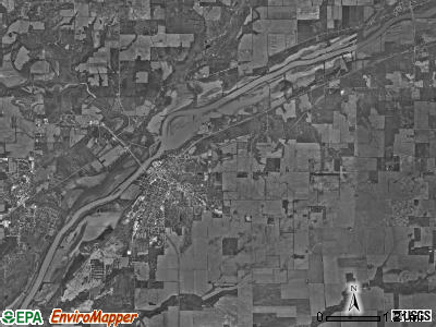 Logan township, Indiana satellite photo by USGS