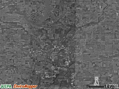 Noblesville township, Indiana satellite photo by USGS