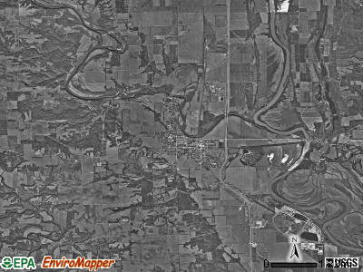 Eugene township, Indiana satellite photo by USGS