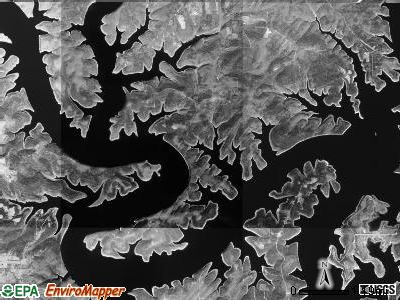 Cedar Creek township, Arkansas satellite photo by USGS