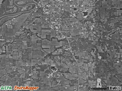 Honey Creek township, Indiana satellite photo by USGS
