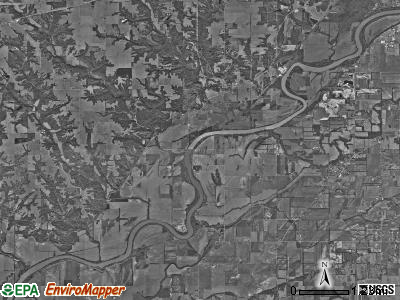 Prairieton township, Indiana satellite photo by USGS
