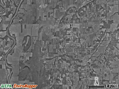 Prairie Creek township, Indiana satellite photo by USGS