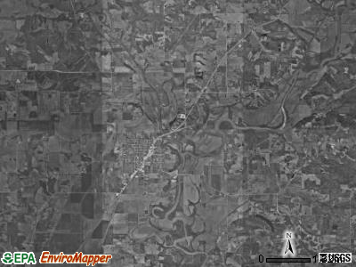 Highland township, Indiana satellite photo by USGS