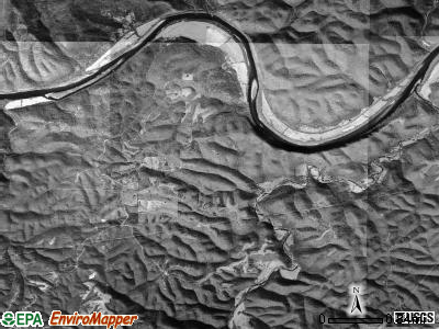 Washington township, Arkansas satellite photo by USGS