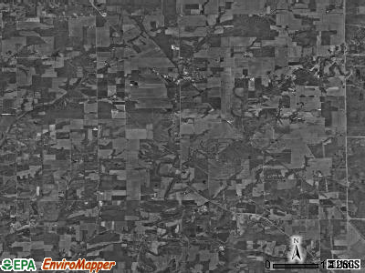 Lancaster township, Indiana satellite photo by USGS