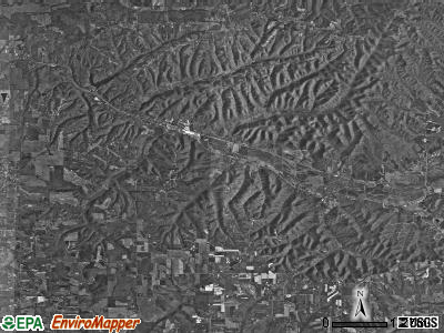 Wood township, Indiana satellite photo by USGS