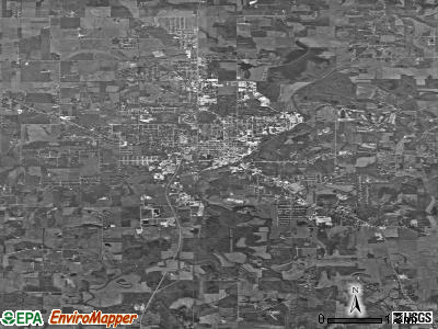 Bainbridge township, Indiana satellite photo by USGS