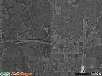Lane township, Indiana satellite photo by USGS