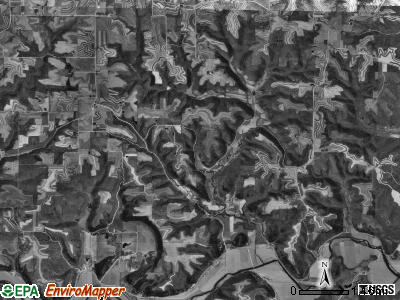 Union City township, Iowa satellite photo by USGS