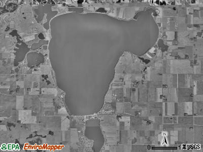 Spirit Lake township, Iowa satellite photo by USGS