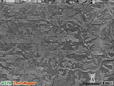 Highland township, Iowa satellite photo by USGS