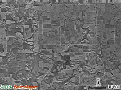 Burr Oak township, Iowa satellite photo by USGS