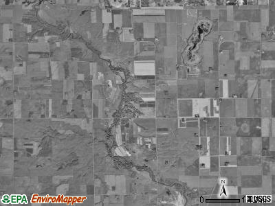 Emmet township, Iowa satellite photo by USGS