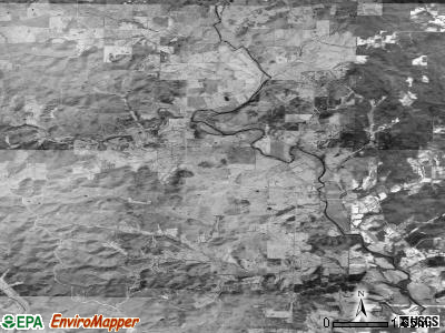 Dalton township, Arkansas satellite photo by USGS