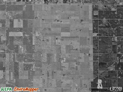 Hebron township, Iowa satellite photo by USGS