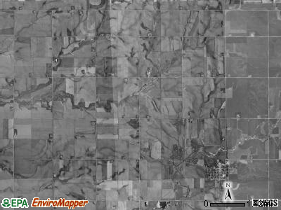 Elgin township, Iowa satellite photo by USGS