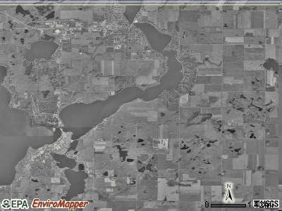 Center Grove township, Iowa satellite photo by USGS