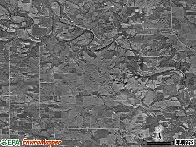 Bluffton township, Iowa satellite photo by USGS