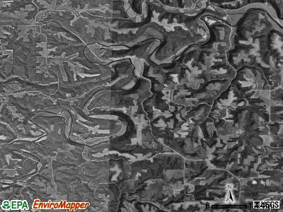 Hanover township, Iowa satellite photo by USGS