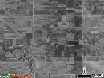 Mitchell township, Iowa satellite photo by USGS